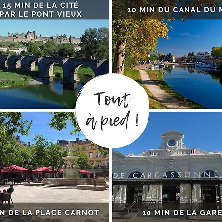 Le Marty - Wifi - Central - Climatison - Parking Gratuit Carcassonne Luaran gambar